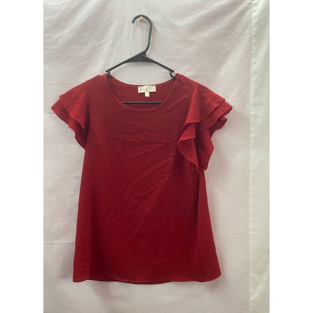 Perfect Peach Women's Size S Red Pull-over Blouse